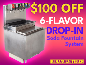 $100 OFF 6-Flavor Drop-in Soda Fountain System - di00208