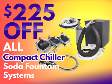 $225 OFF ALL Compact Chiller Soda Foutain Systems