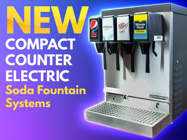 NEW Compact Counter Electric Soda Fountain Systems