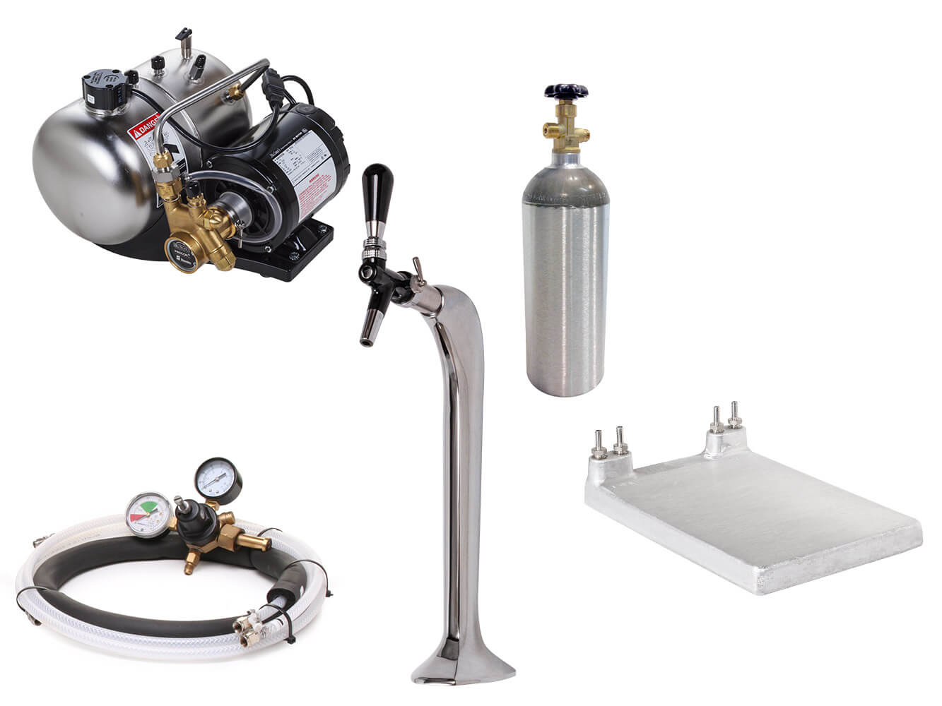 Seltzer Draft Arm (Flow Control) Soda Fountain System with Cold Plate