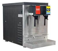 2-Flavor Compact Counter Electric Soda Fountain System with Cold Carbonation (angle)