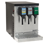 3-Flavor Compact Counter Electric Soda Fountain System with Cold Carbonation (angle)
