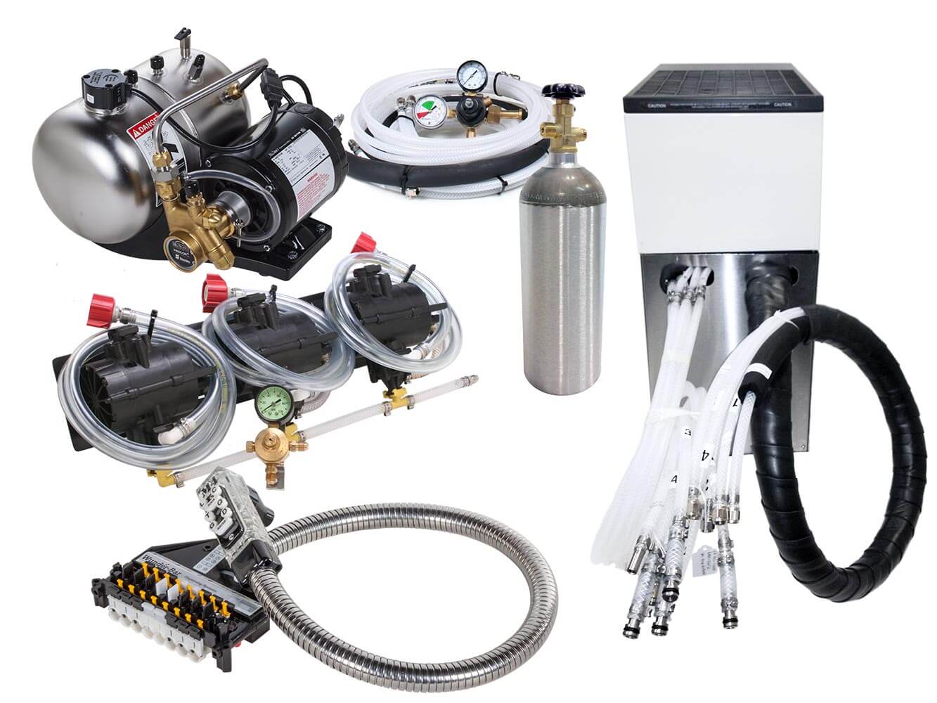 3-Flavor Soda Gun Fountain System with Remote Chiller