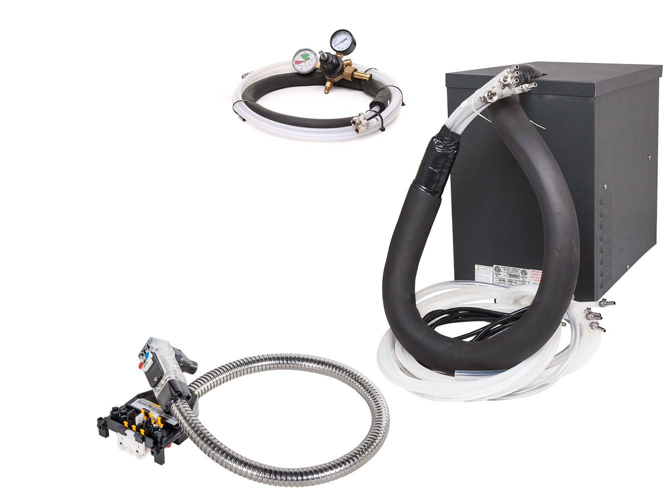 Seltzer Soda Gun Fountain System with Compact Remote Chiller