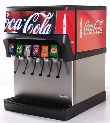 ce00111B - 6-Flavor Counter Electric Soda Fountain System w/ Cold