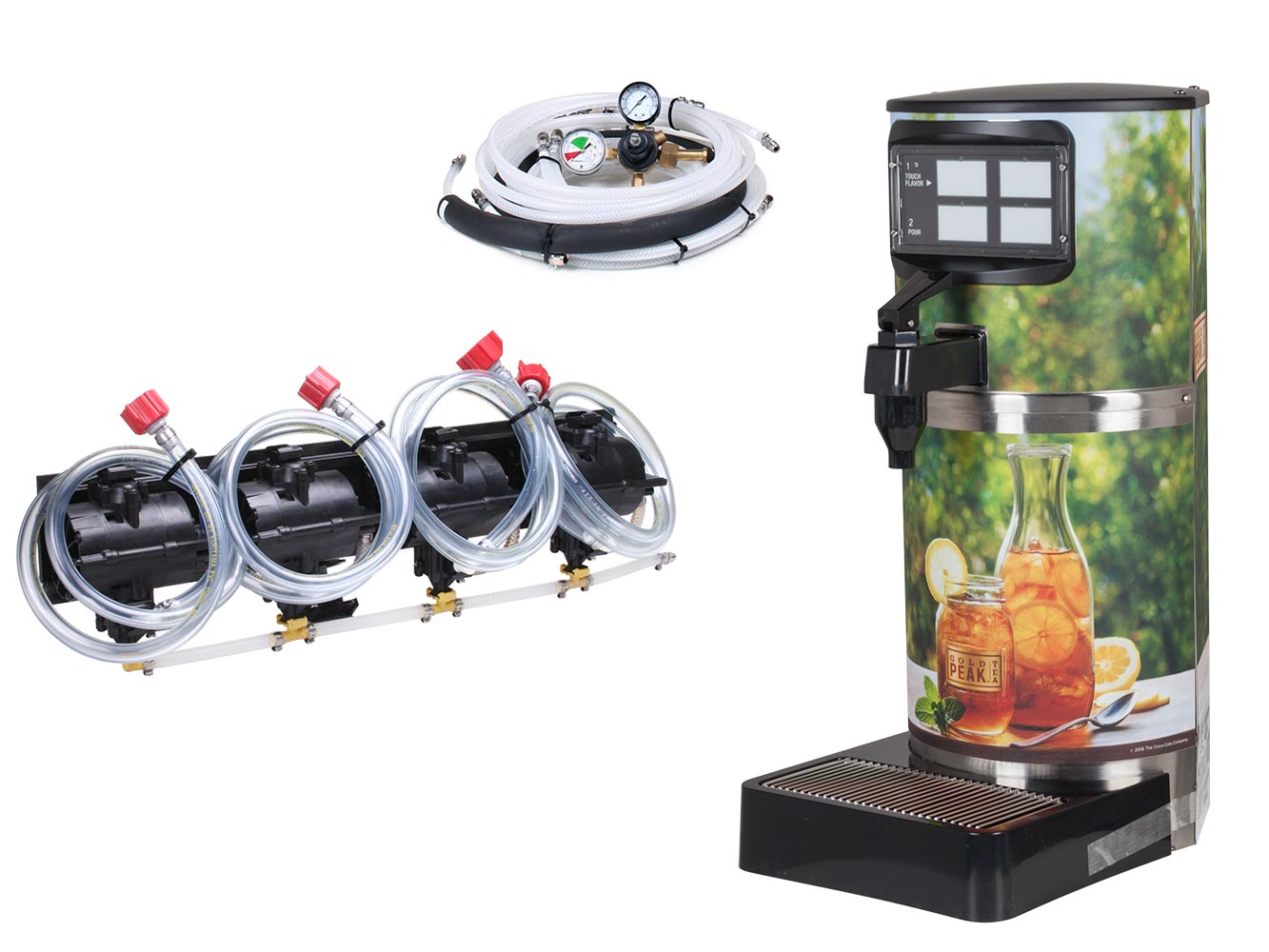 ui00114B - 4-Flavor Gold Peak™ Tea Tower Fountain System (REMANUFACTURED)