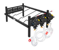 Double Rack with 3 SHURflo Syrup Pumps 27" W x 19" D x 12" H