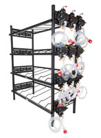 4 Triple Racks with 10 SHURflo Syrup Pumps and Secondary Regulator 39" W x 19" D x 76" H