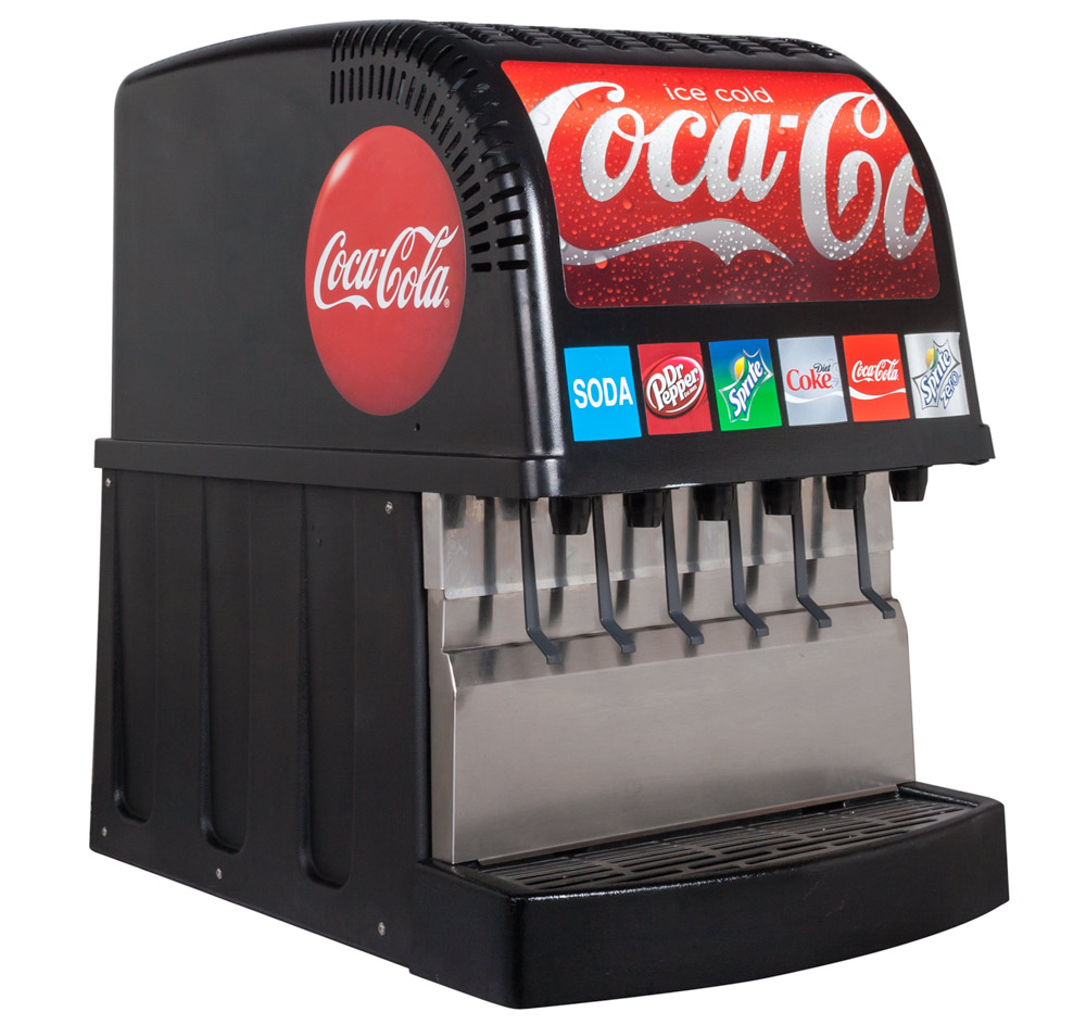 ce00600 6Flavor Compact Counter Electric Soda Fountain System