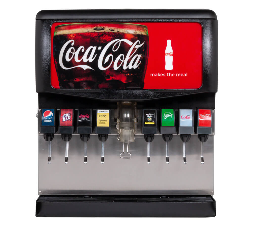 8-Flavor Ice & Beverage Soda Fountain System (front)