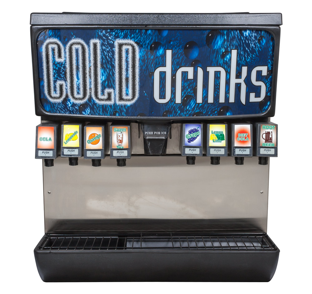 6-Flavor Ice & Beverage Soda Fountain System (front)
