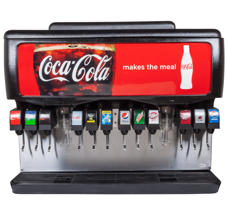 12-Flavor Ice & Beverage Soda Fountain System (front)