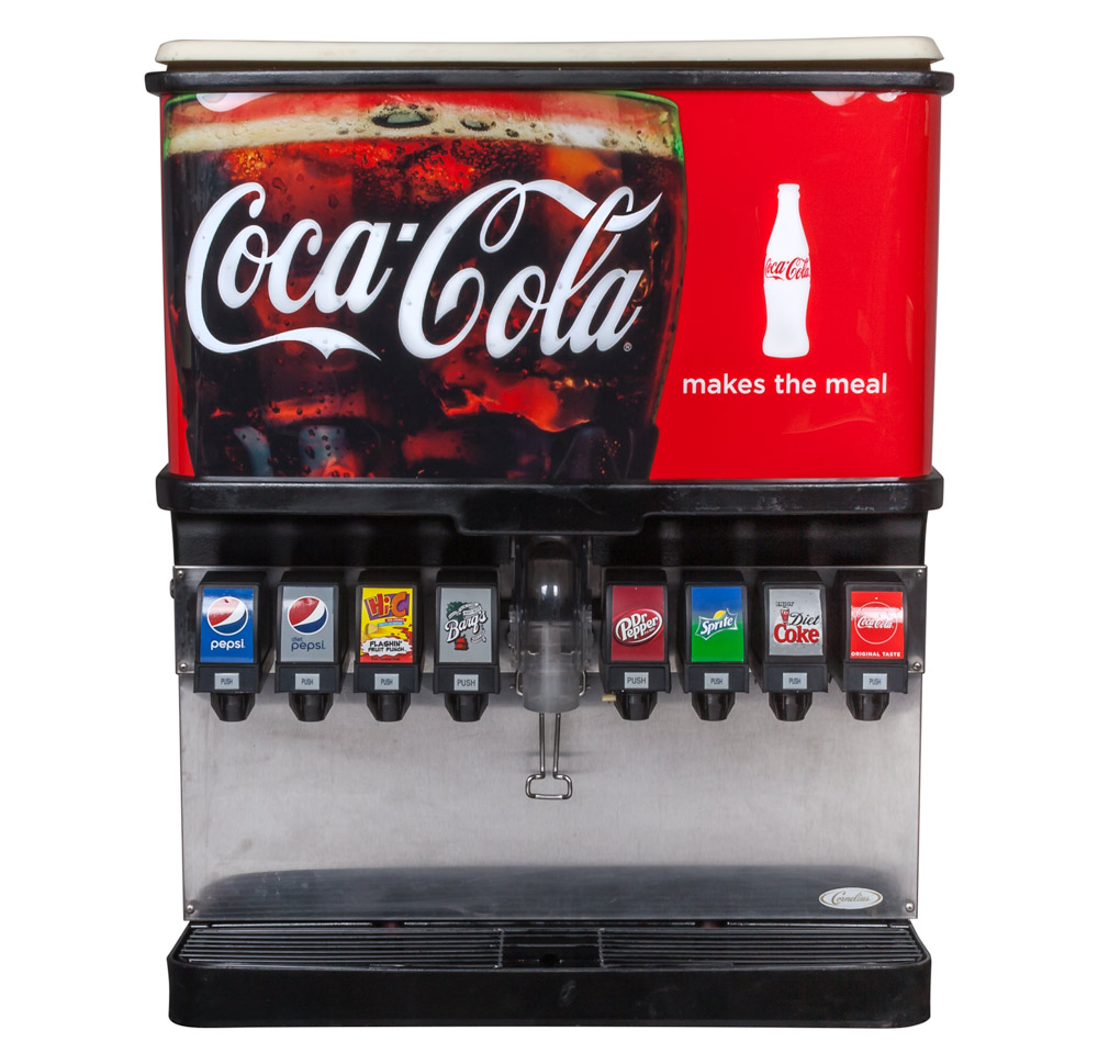 ibd00122H 8Flavor Scratch & Dent Ice & Beverage Soda Fountain System