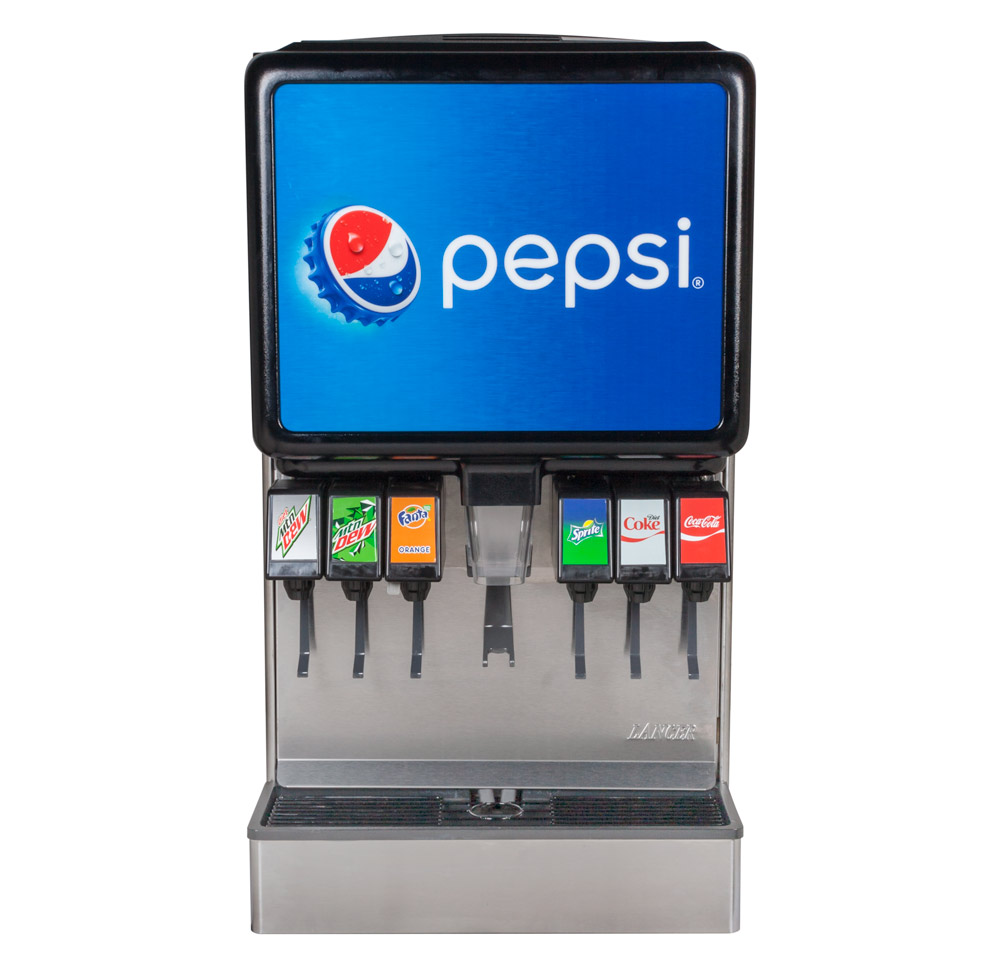 6-Flavor Ice & Beverage Soda Fountain System (front)