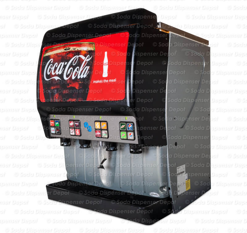 Complete 16-Flavor Ice and Beverage Dispenser System (angle)