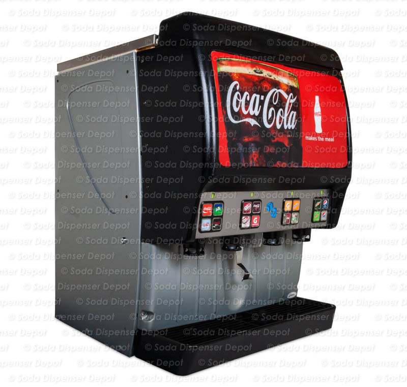 Complete 16-Flavor Ice and Beverage Dispenser System (angle)