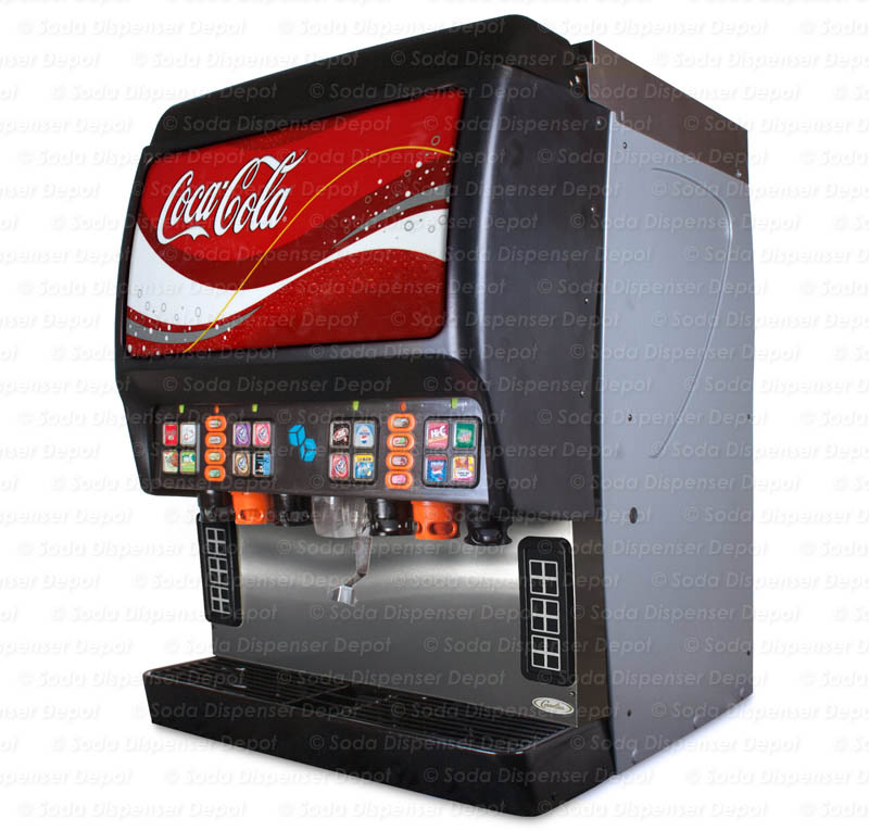 16-Flavor Ice & Beverage Soda Fountain System (angle)
