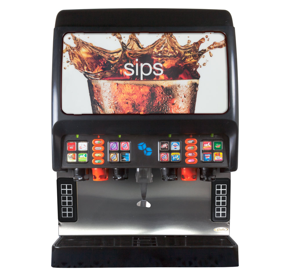16-Flavor Ice & Beverage Soda Fountain System (front)