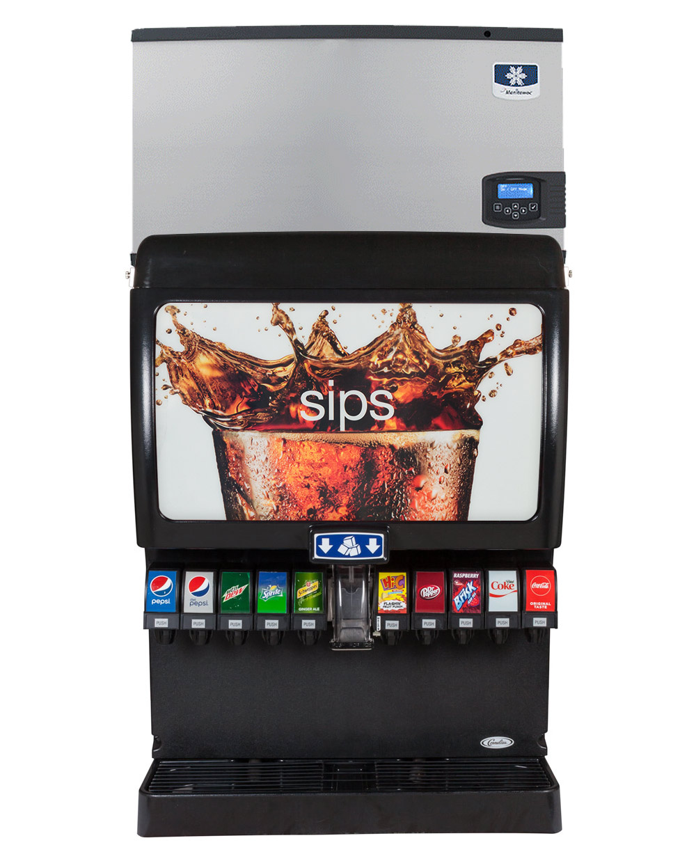 10-Flavor Ice & Beverage Soda Fountain System w/ NEW Ice Maker (front)