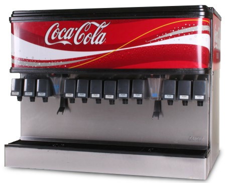 12-Flavor Ice & Beverage Soda Fountain System (angle)