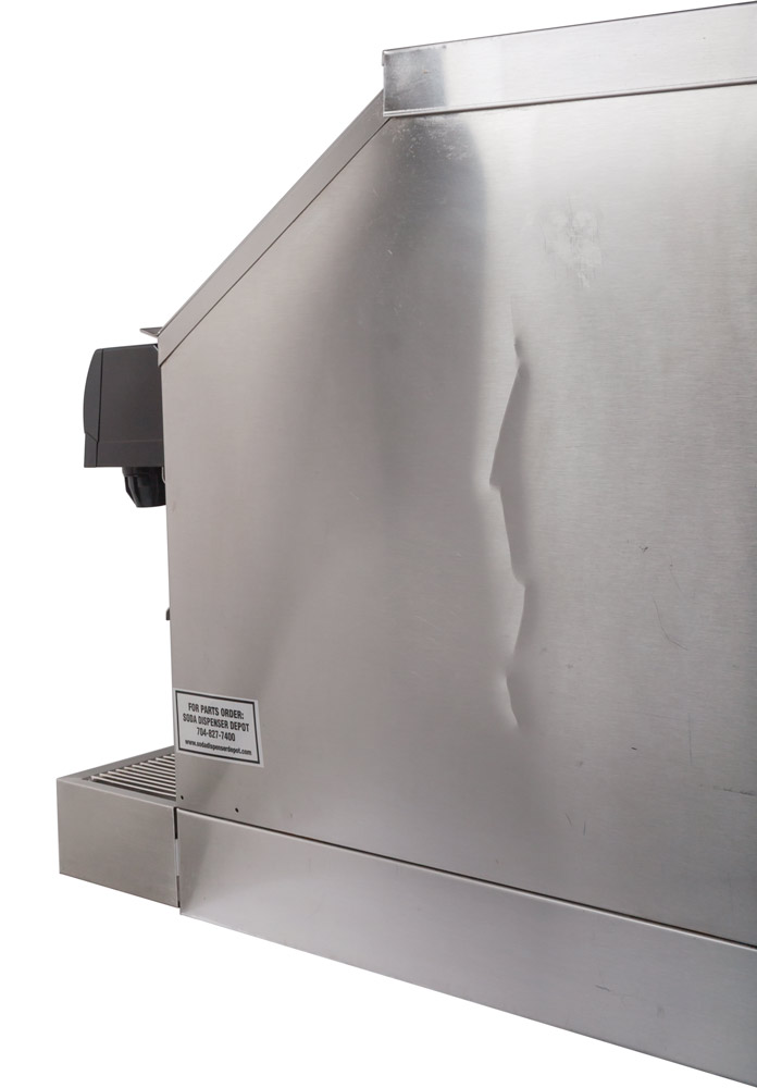 4-Flavor Soda Fountain System w/ Ice Bin (angle)