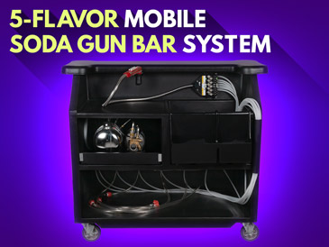 5-Flavor Mobile Soda Gun Bar Systems