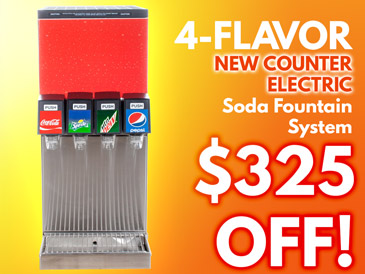 NEW 4-Flavor Counter Electric Soda Fountain System - $325 OFF!