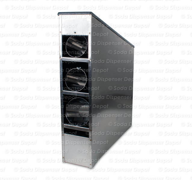 Servend 3-Tube Gravity Fed Cup Dispenser (rear)
