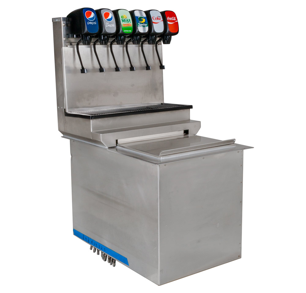 Drop In Soda Machine di00616C - 6-Flavor Scratch & Dent Drop-in Soda Fountain System ...