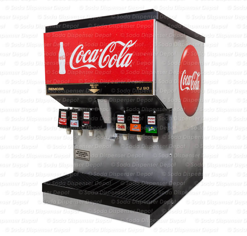 Complete 6-Flavor Ice and Beverage Dispenser System (angle)