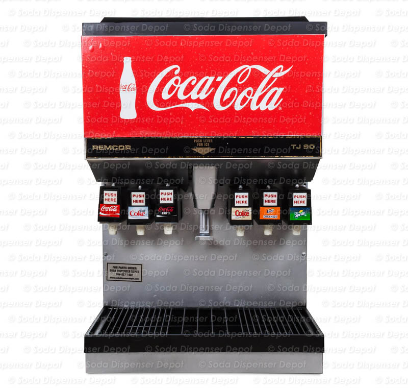 Complete 6-Flavor Ice and Beverage Dispenser System (front)