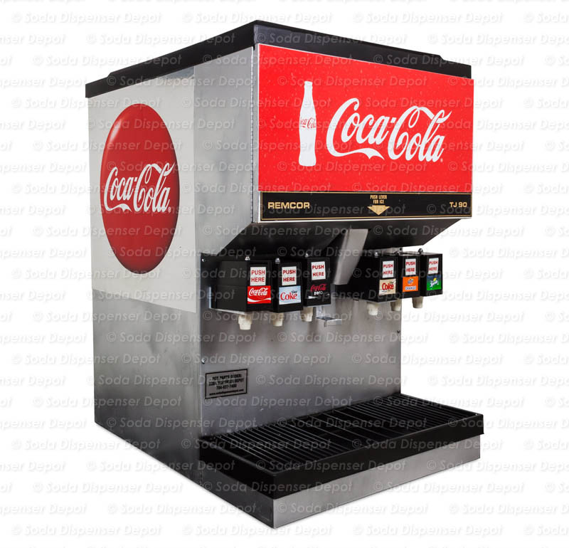 Complete 6-Flavor Ice and Beverage Dispenser System (angle)