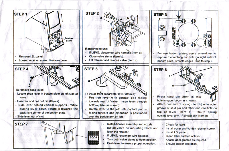Lancer 100 Valve Secondary Lever Kit Instructions (Side 2)